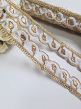 Load image into Gallery viewer, white leaf trim for sewing
