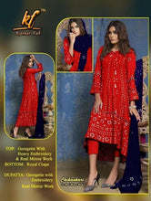 Load image into Gallery viewer, indian dress fabric shalwar kameez UNSTITCHED SUITS indian bridal dress salwar kameez pakistani unstitched dress
