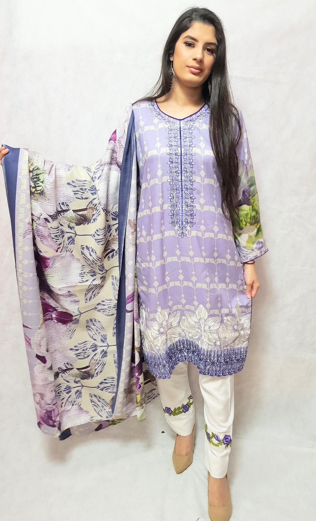 Pakistani dresses lilac