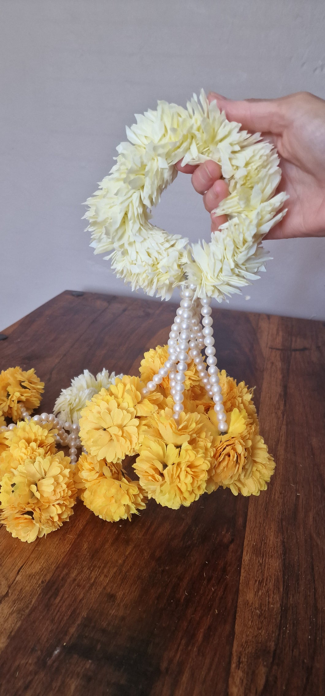 Flower gajra mehndi jewellery