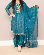 Load image into Gallery viewer, PAKISTANI dress, Party wear Salwar Kameez-teal
