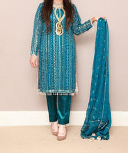 Load image into Gallery viewer, PAKISTANI dress, Party wear Salwar Kameez-teal
