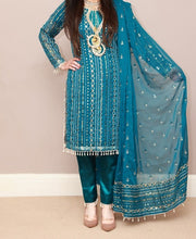 Load image into Gallery viewer, PAKISTANI dress, Party wear Salwar Kameez-teal
