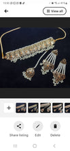 Load image into Gallery viewer, Hyderabadi choker set-peach
