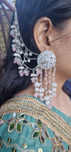 Load image into Gallery viewer, Silver and pink earrings
