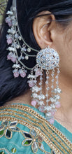 Load image into Gallery viewer, Silver and pink earrings
