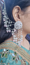 Load image into Gallery viewer, Silver and pink earrings
