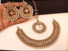 Load image into Gallery viewer, indian jewellery raani haar indian jewellery pakistani jewellery necklace choker kundan bridal sets indian bride salwar kameez sari lehnga
