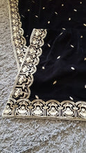 Load image into Gallery viewer, indian velvet shawl scarf winter shawl winter dress scarf indian dress indian suit pakistani clothes pakistani dress saari lehnga anarkali
