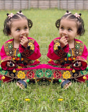 Load image into Gallery viewer, kids Afghani dress girls afghan dress kids afghan suit girls shalwar kameez  Pakistani girls salwar suit Indian dress traditional dresses
